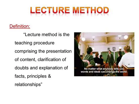 The importance of the lecture method with the poster