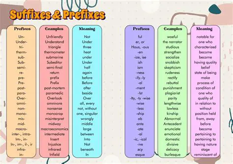 The Importance of Understanding Prefixes and Suffixes in English