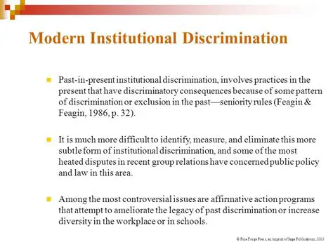 The Legacy of Past Discrimination