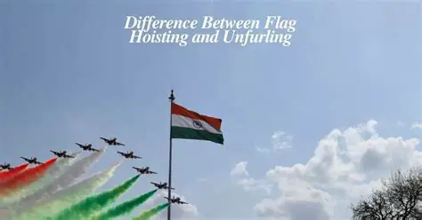 The national flag is hoisted