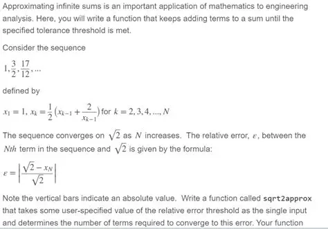 The Need for Infinite Sums in Computation