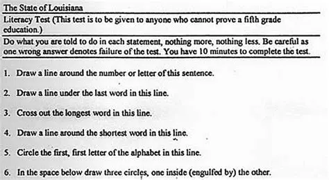 The Origins of Literacy Tests