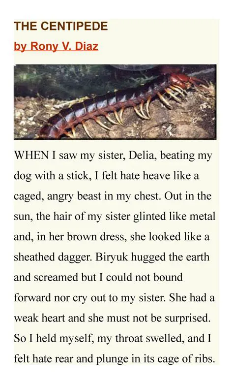 The Poetic Representation of the Centipede