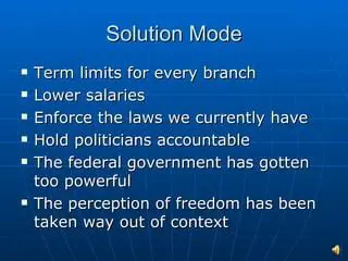 The potential for an overpowered federal government