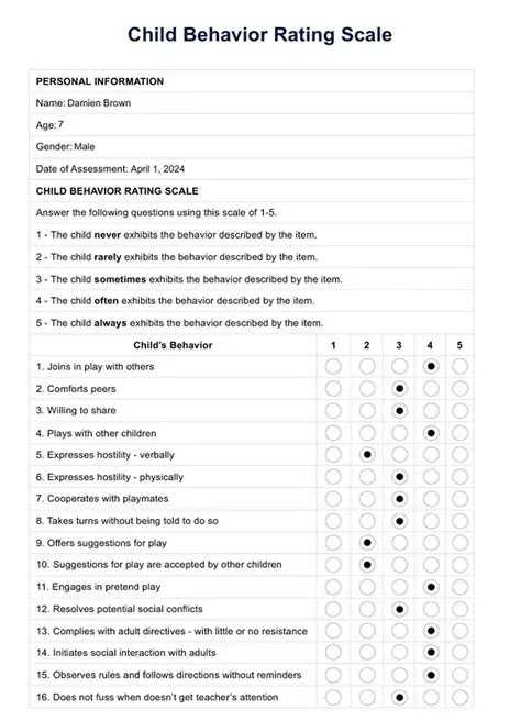 The Primary Purpose of Behavior Rating Scales