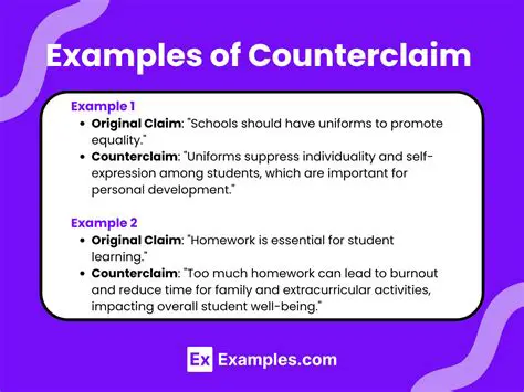 The Primary Purpose of Counterclaims