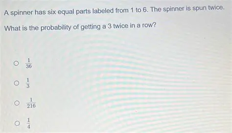 The Probability of Getting a 3 Twice in a Row
