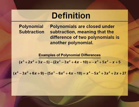 The Process of Polynomial Subtraction