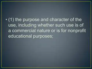 The purpose and character of the use