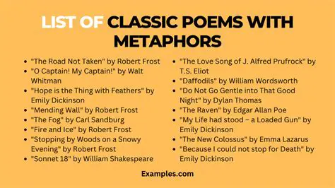 The Purpose of Metaphors in Poetry