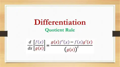 The Quotient Rule of Differentiation