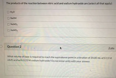 The Reaction Between Nitric Acid and Sodium Hydroxide