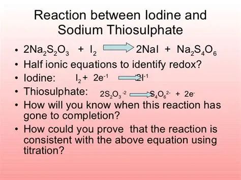 The Reaction between Sodium and Iodine