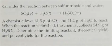 The Reaction of Sulfur Trioxide with Water