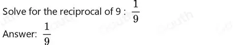 The Reciprocal of 9 is Incorrect