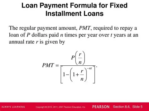 The Regular Payment Formula for Fixed Installment Loans