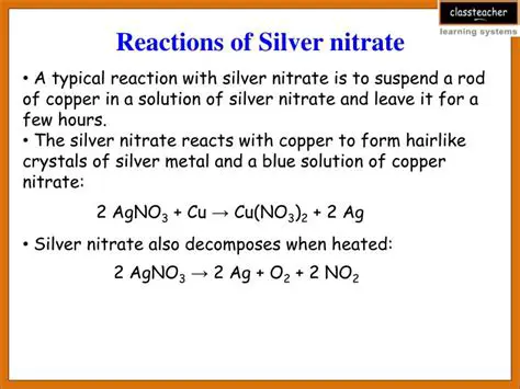 The Relationship Between Silver and Lead Nitrate