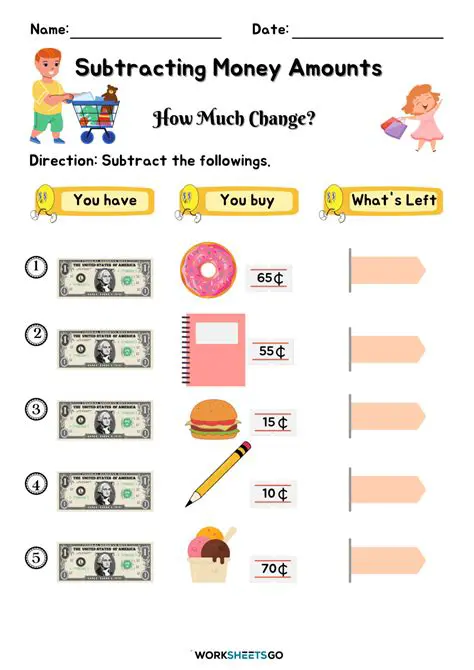 The Relationship Between Spending Money and Subtraction