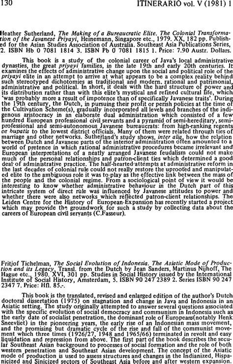 The Representation of Pribumi Priyayi