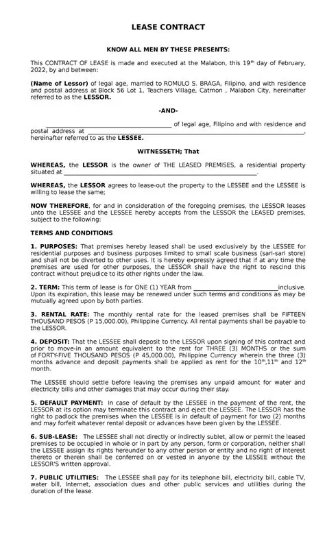 The Role of a Lessee in a Lease Agreement