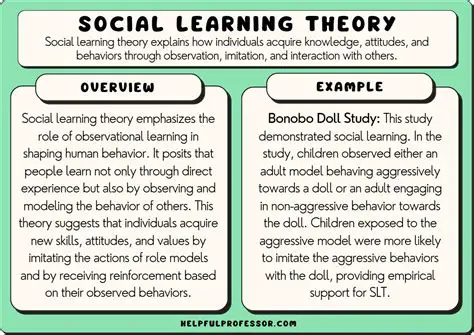 The Role of Social Learning Theory
