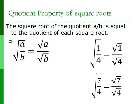 The Role of Square Roots in Defining the Quotient