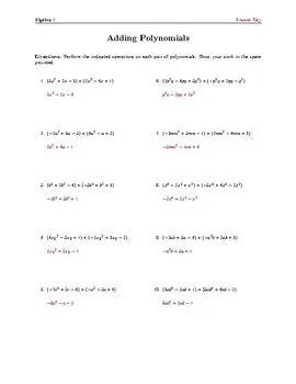The Rules of Adding Polynomial Expressions