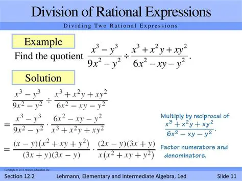 The Rules of Dividing Rational Expressions