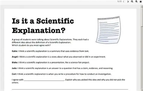 The Scientific Explanation