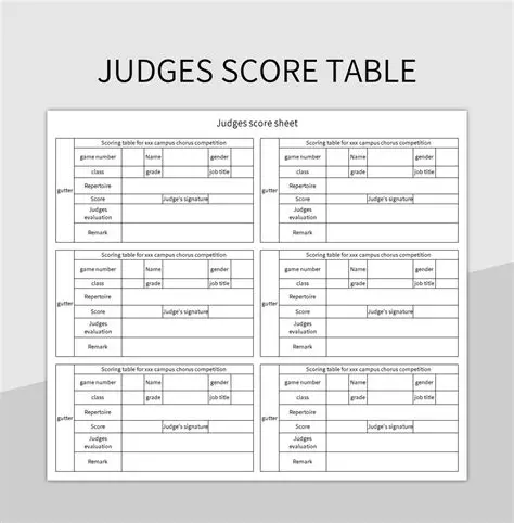 The Scores Given by the Judges