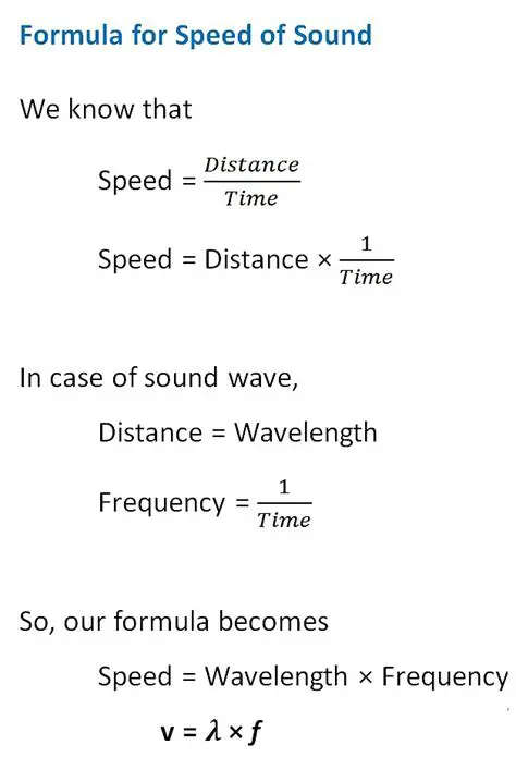 The Speed of Sound Wave Formula