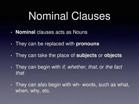 The Structure of Nominal Clauses