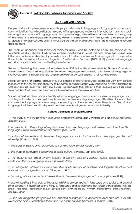 The study of language and identity in multilingual societies