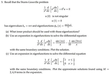 The Sturm Liouville Problem