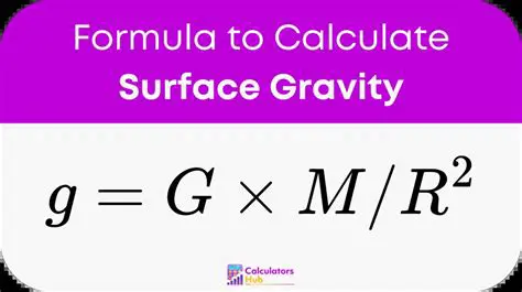 The Surface Gravity Formula