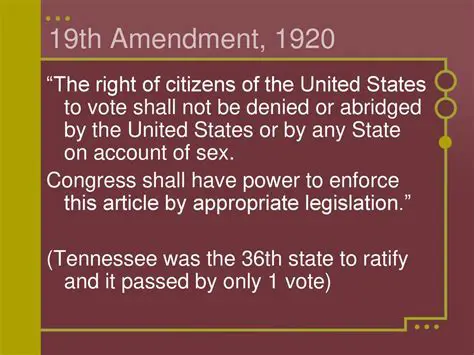 The Text of the 19th Amendment