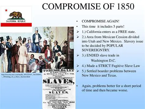 The Three Main Parts of the Compromise of 1850