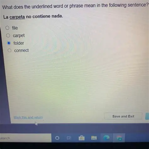 The Underlined Phrase in Sentence I Means