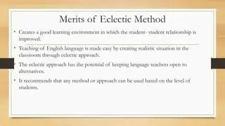 The Use of Eclectic Methods to Improve Student Speech Skills in Xaxonville Course