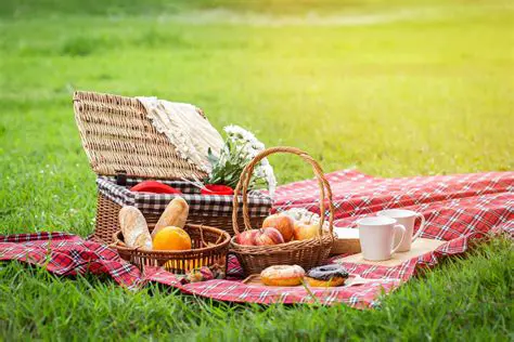 The weather is perfect for a picnic