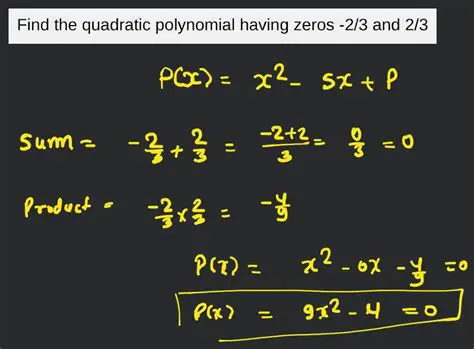 The Zeros of a Quadratic Polynomial