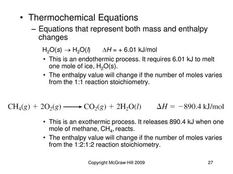 Thermochemical Equations and Enthalpy Changes