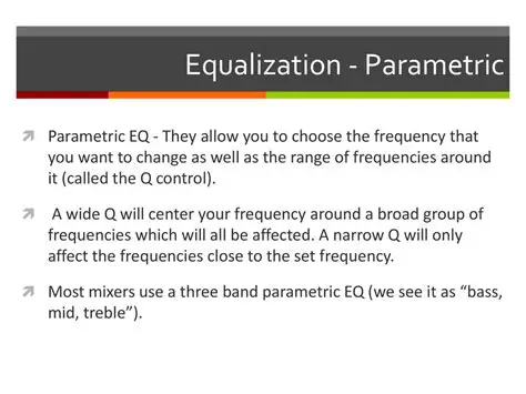 Three Bands of Parametric Equalization