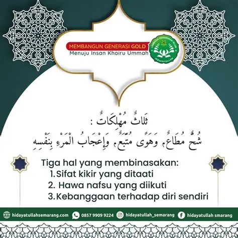 Tiga Hal yang Harus Disediakan