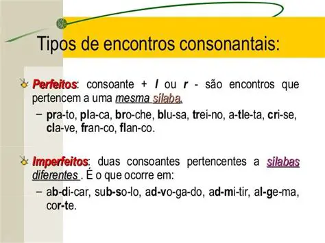 Tipos de Encontros Consonais