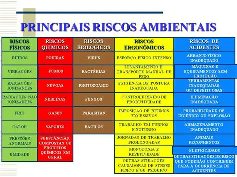 Tipos de Riscos Ambientais