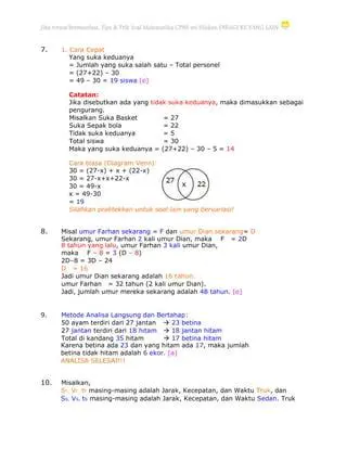 Tips dan Trik untuk Mengerjakan Matematika dengan Efektif