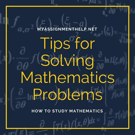 Tips for Solving Mathematics Problems