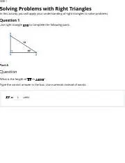 Tips for Solving Right Triangle Problems