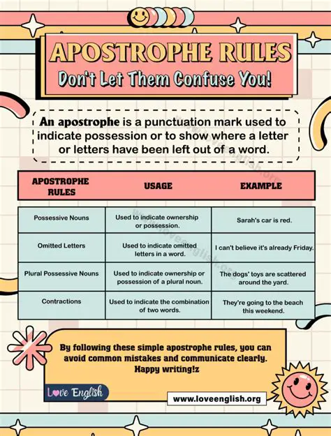 Tips for Using Apostrophes Correctly